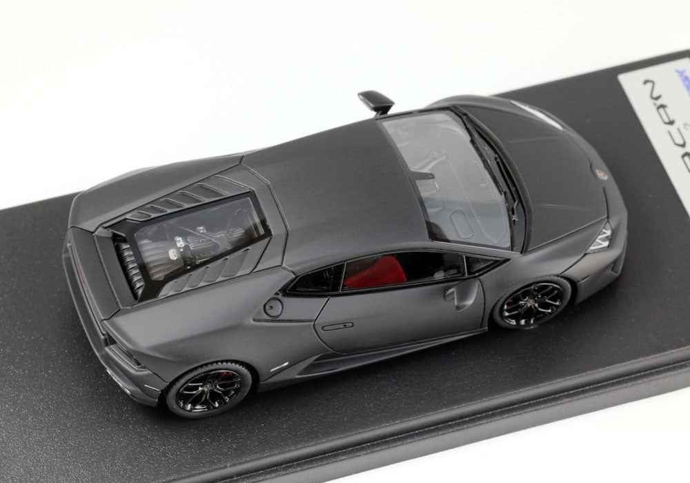 Looksmart LS455D 1/43 Lamborghini Huracan LP580-2 2016 Nero Nemesis Matt Black