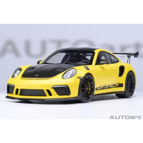 AUTOart 78178 1/18 Porsche 911 991.2 GT3 RS Weissach Yellow Diecast