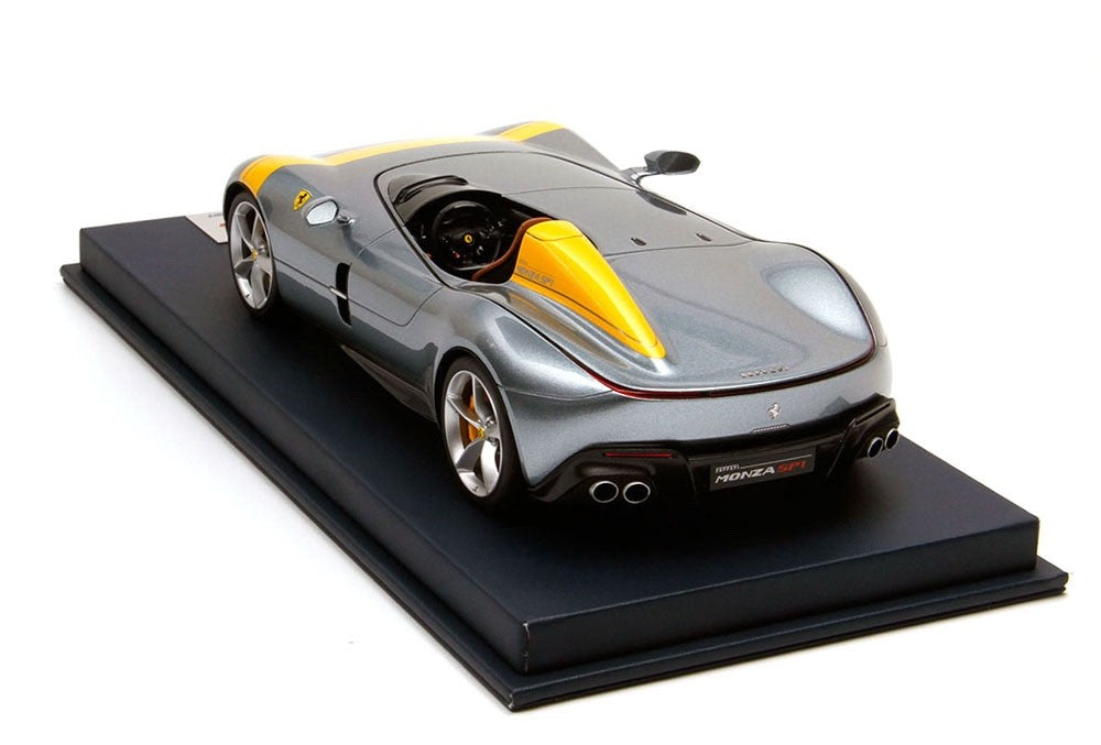 Looksmart LS18_21A 1/18 Ferrari Monza SP1 2019 Grigio Titanio Grey Icona Resin