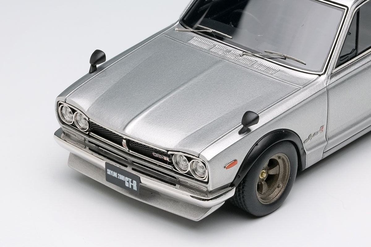 Make Up VISION VM244A 1/43 Skyline 2000 GT-R KPGC10 1971 Silver with Spoiler
