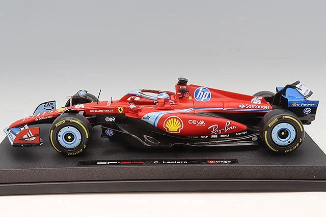Bburago K18-16815LMIA 1/18 Ferrari SF-24 #16 Leclerc Miami 2024 F1 Red Diecast