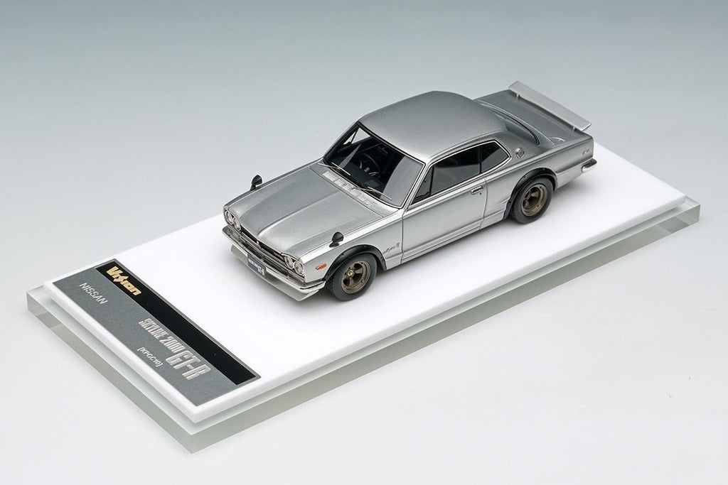 Make Up VISION VM244A 1/43 Skyline 2000 GT-R KPGC10 1971 Silver with Spoiler
