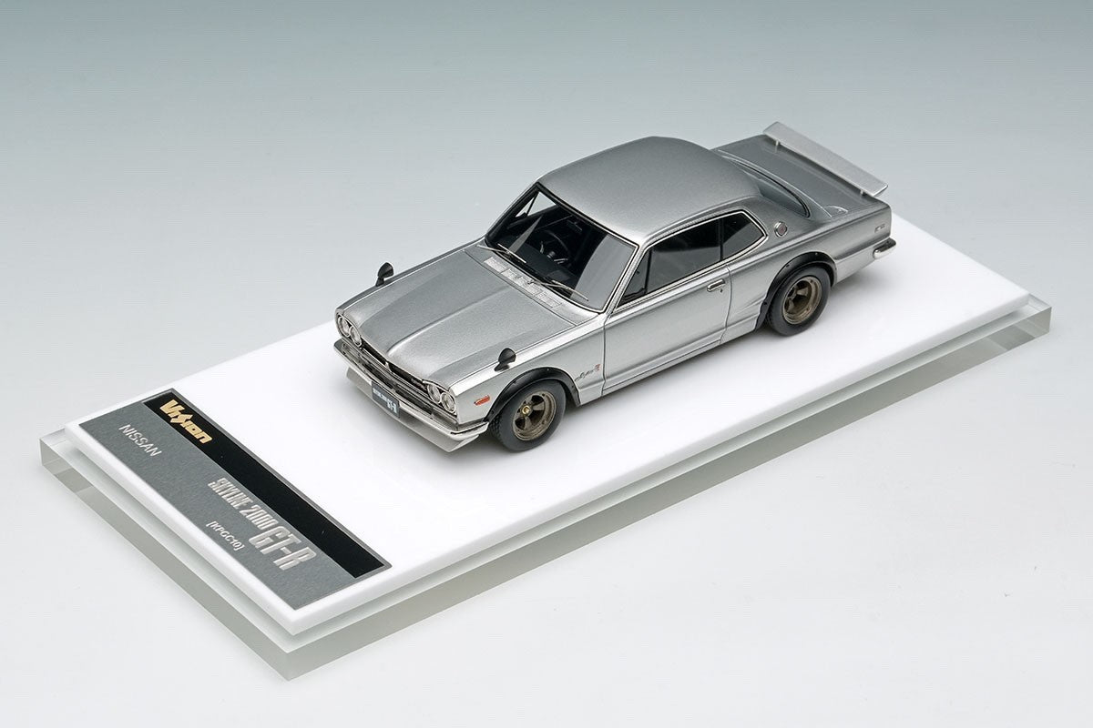 Make Up VISION VM244A 1/43 Skyline 2000 GT-R KPGC10 1971 Silver with Spoiler