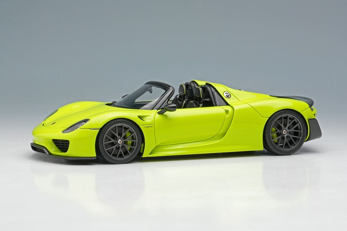 EIDOLON EM569D 1/43 Porsche 918 Spyder Weissach Package 2011 Acid Green Limited