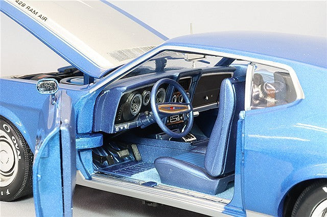 American Muscle KS-AMM1335 1/18 Ford Mustang Mach 1 1971 Blue Diecast