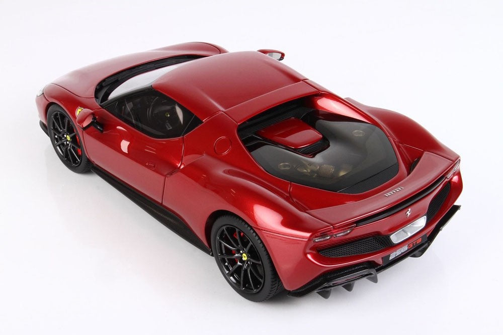 BBR P18210B1V 1/18 Ferrari 296 GTB 2021 Rosso Imola Carbon Wheels Resin Ltd 200
