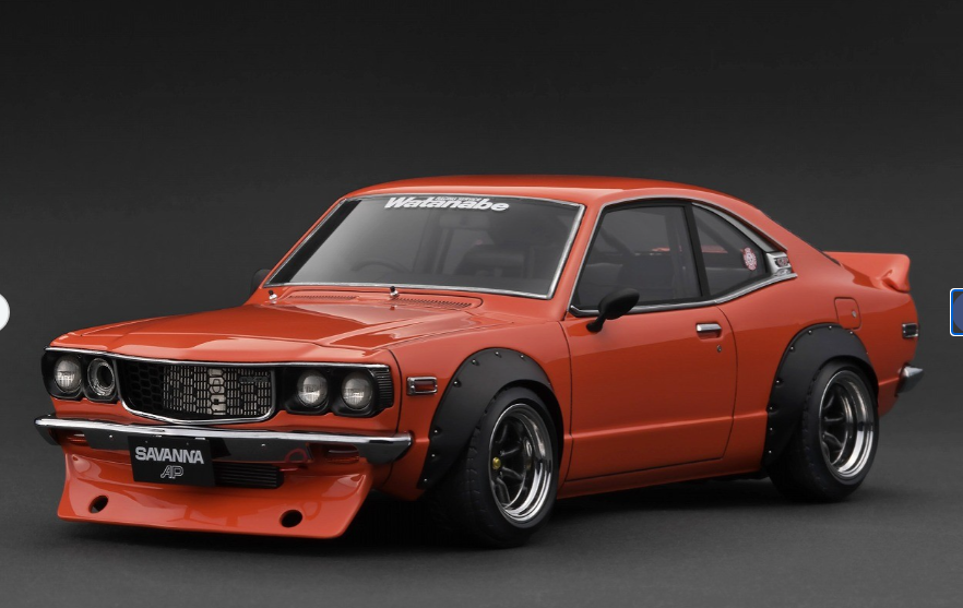 Ignition Model IG3731 1/18 Mazda Savanna (S124A) Semi Works Orange JDM