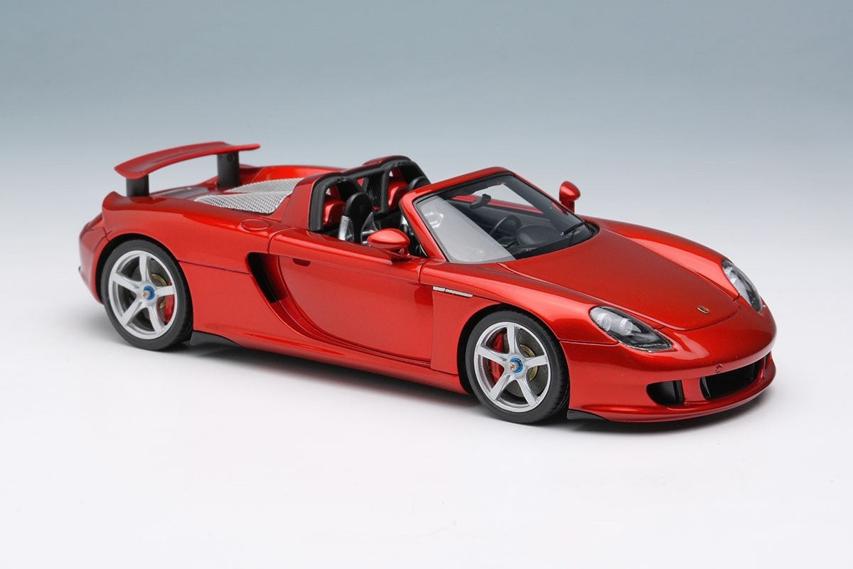 EIDOLON EM567D 1/43 Porsche Carrera GT 2004 Candy Red Rear Wing Up Resin Model