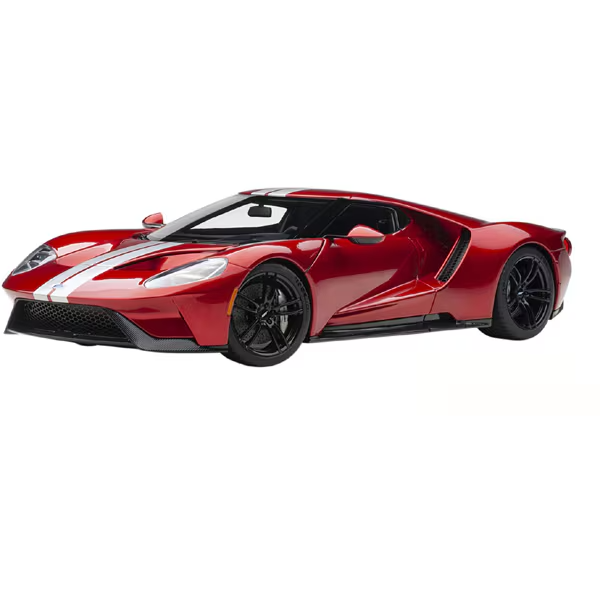 AUTOart 72943 - 1/18 Ford GT 2017 Metallic Red / Silver Stripes