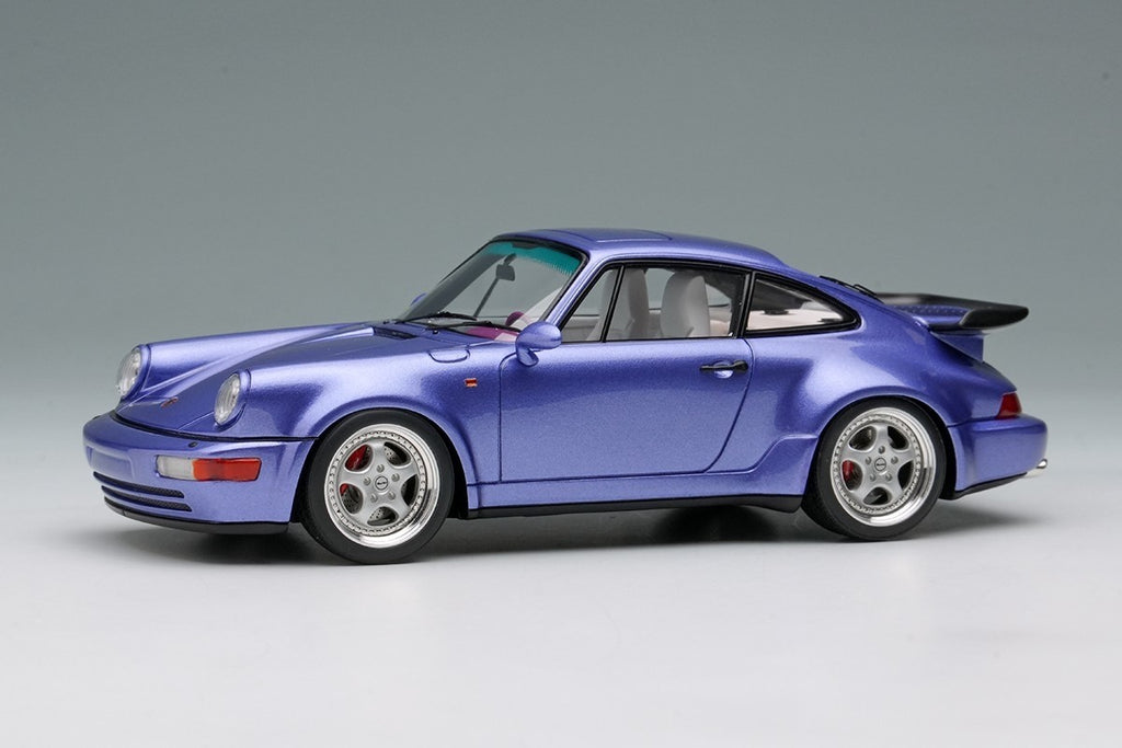 Make Up VISION VM158I 1/43 Porsche 911 964 Turbo 3.6 1993 Lavender Blue Resin