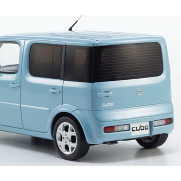 Kyosho KSR18060AB - 1/18 Nissan Cube Air Blue [Resin Cast Mini Car]