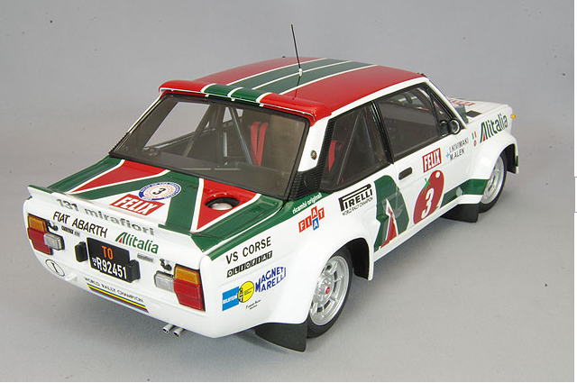 Kyosho KS08376E 1/18 Fiat 131 Abarth Rally 1978 1000 Lakes #3 Diecast