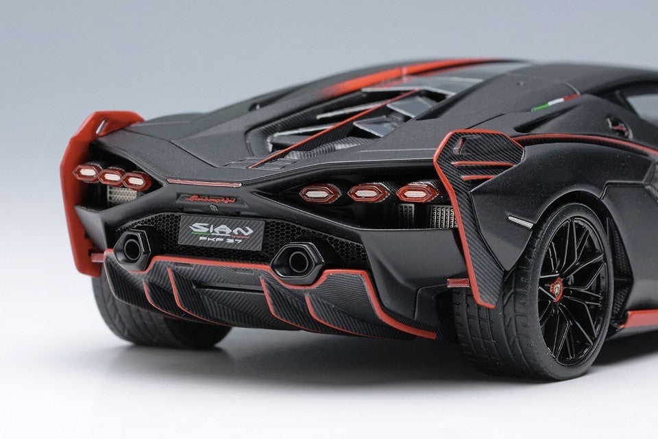 EIDOLON EM675E 1/43 Lamborghini Sian FKP 37 2019 Nero Nemesis with Stripe Resin