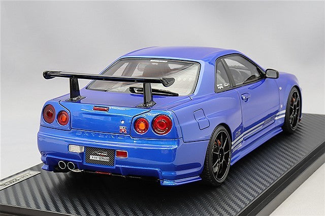 Ignition Model IG3641 1/18 RWB TOP SECRET 34GT-R (BNR34) Blue Metallic Resin
