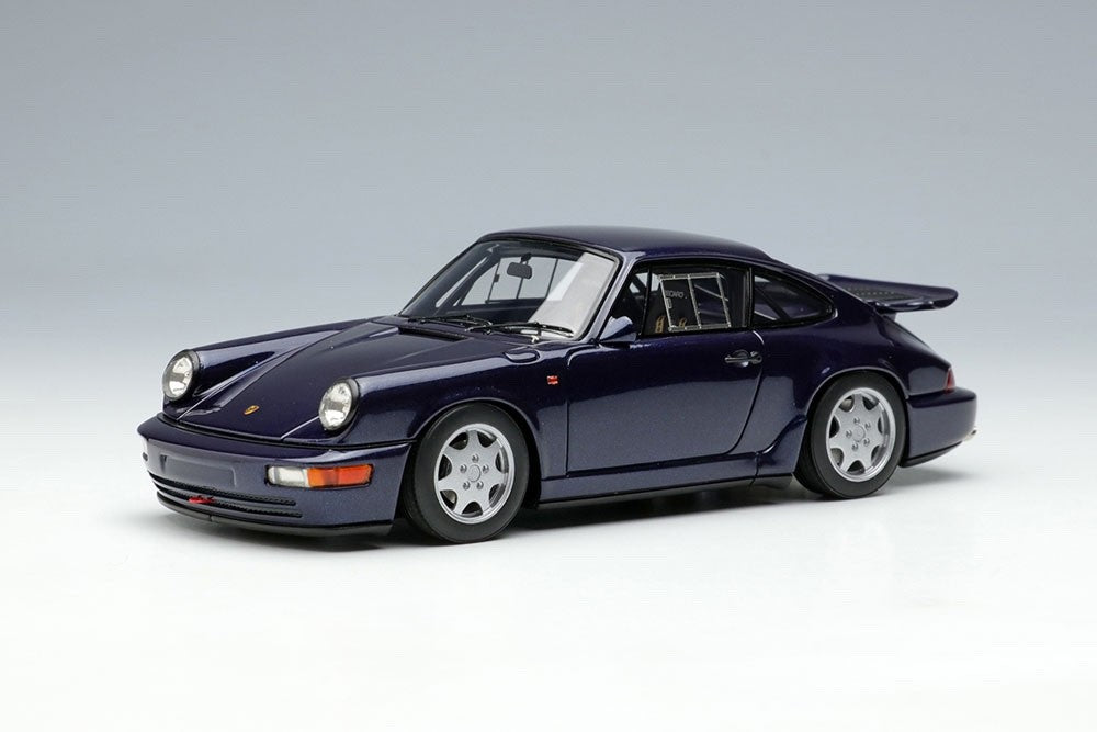 Make Up VISION VM164E 1/43 Porsche 911 Carrera 4 Lightweight Midnight Blue 1990