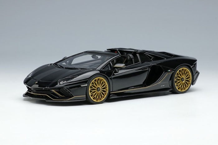 EIDOLON EM637E 1/43 Lamborghini Aventador LP780-4 Ultimae Roadster Black Ltd 60