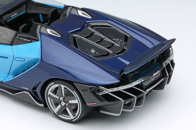 EIDOLON EM783E 1/43 Lamborghini Centenario Roadster LP770-4 Rear Wing Up Blu