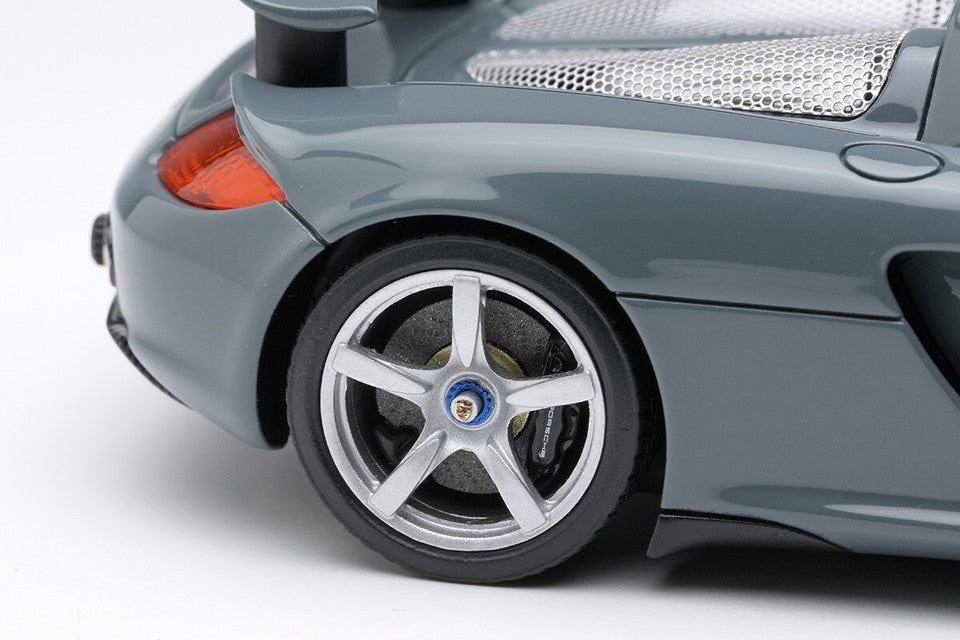 EIDOLON EM567C 1/43 Porsche Carrera GT 2004 Slate Grey Rear Wing Up Resin Model