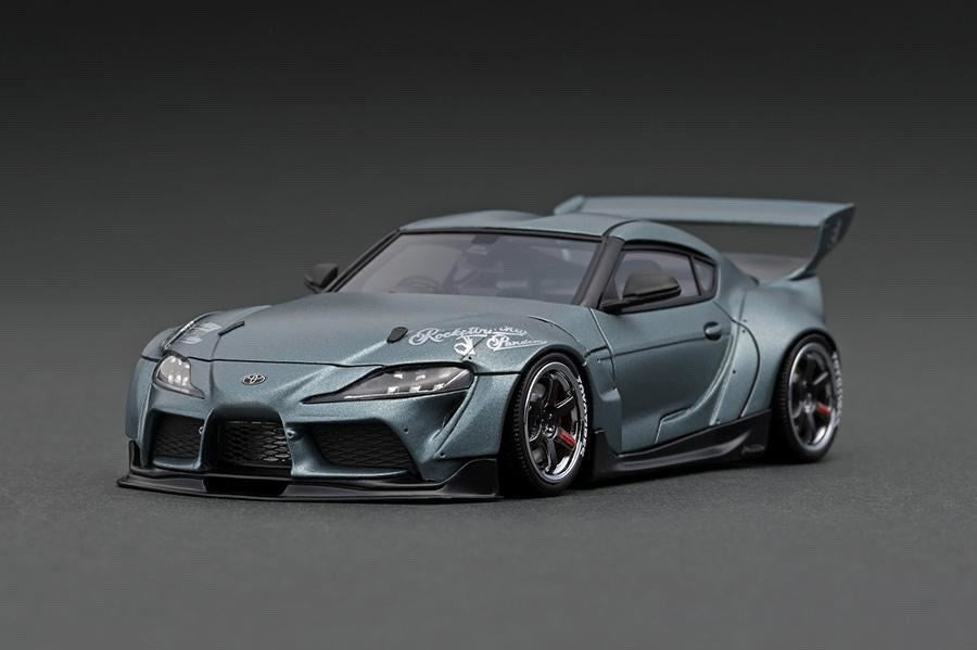 Ignition Model IG2142 1/43 Toyota Pandem Supra A90 Matte Gray TE37 19in