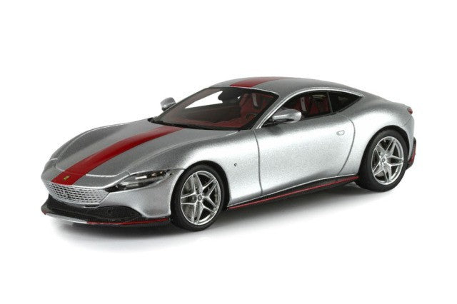 BBR BBRC236CHI 1/43 Ferrari Roma Matt Sunsilver / Red stripe Limited 200pcs