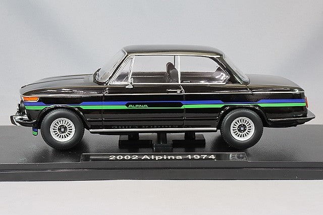 KK Scale KKDC181322 1/18 BMW 2002 Alpina 1974 Black Classic Sedan
