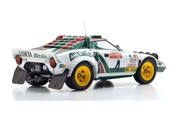 Kyosho KS08130F 1/18 Lancia Stratos HF Alitalia 1976 Sanremo Rally #4 Waldegard