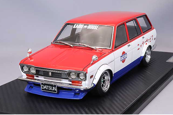 Ignition Model IG3154 1/18 Datsun Bluebird 510 Wagon Red/White/Blue
