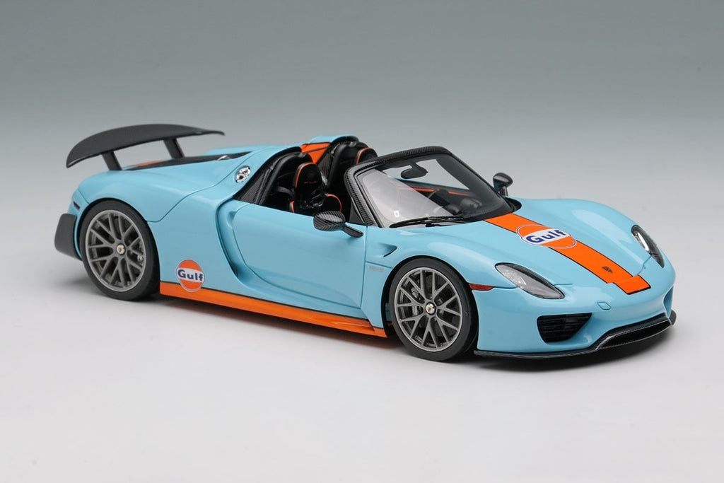 EIDOLON EM812B 1/43 Porsche 918 Spyder Weissach Blue Resin Limited 120pcs