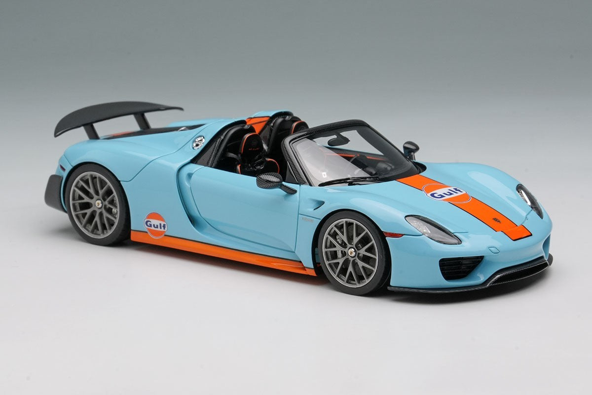 EIDOLON EM812B 1/43 Porsche 918 Spyder Weissach Blue Resin Limited 120pcs