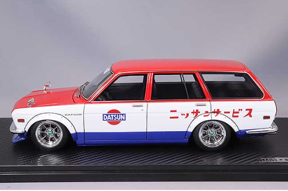 Ignition Model IG3154 1/18 Datsun Bluebird 510 Wagon Red/White/Blue