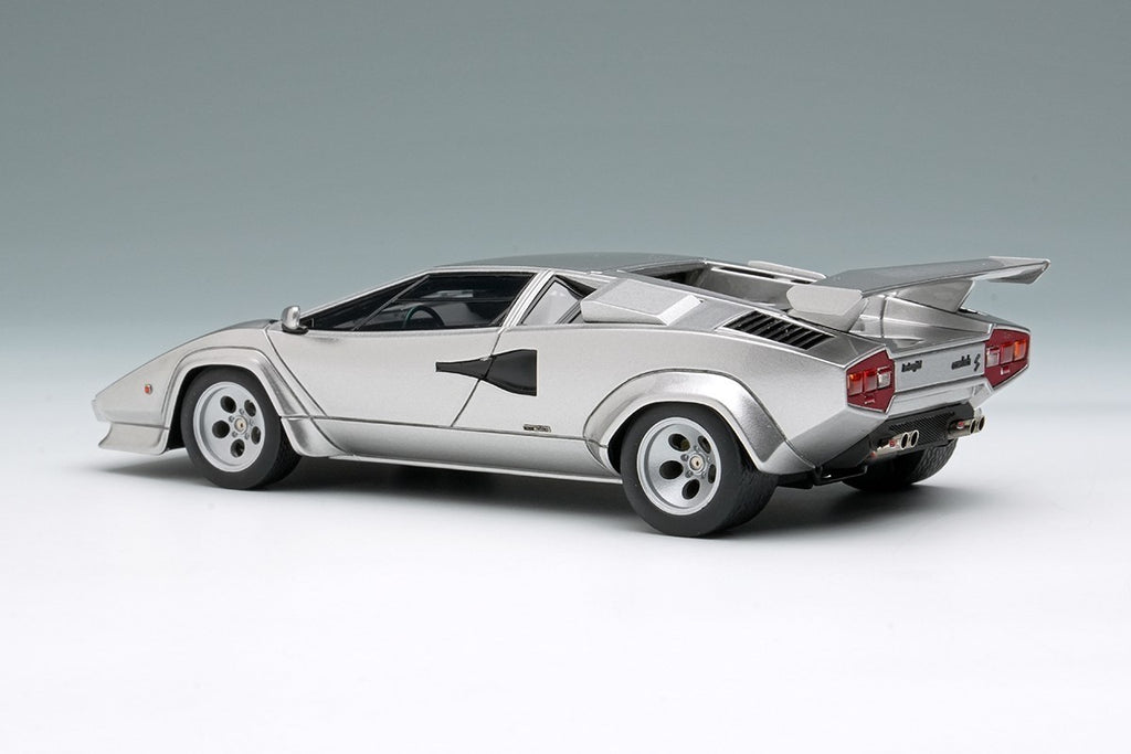 Make Up EIDOLON EM432K 1/43 Lamborghini Countach LP400S 1980 w Rear Wing Argento