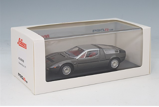 Schuco PRO.R43 SC43U00056 1/43 Maserati Bora 1971 Gunmetal Silver Resin