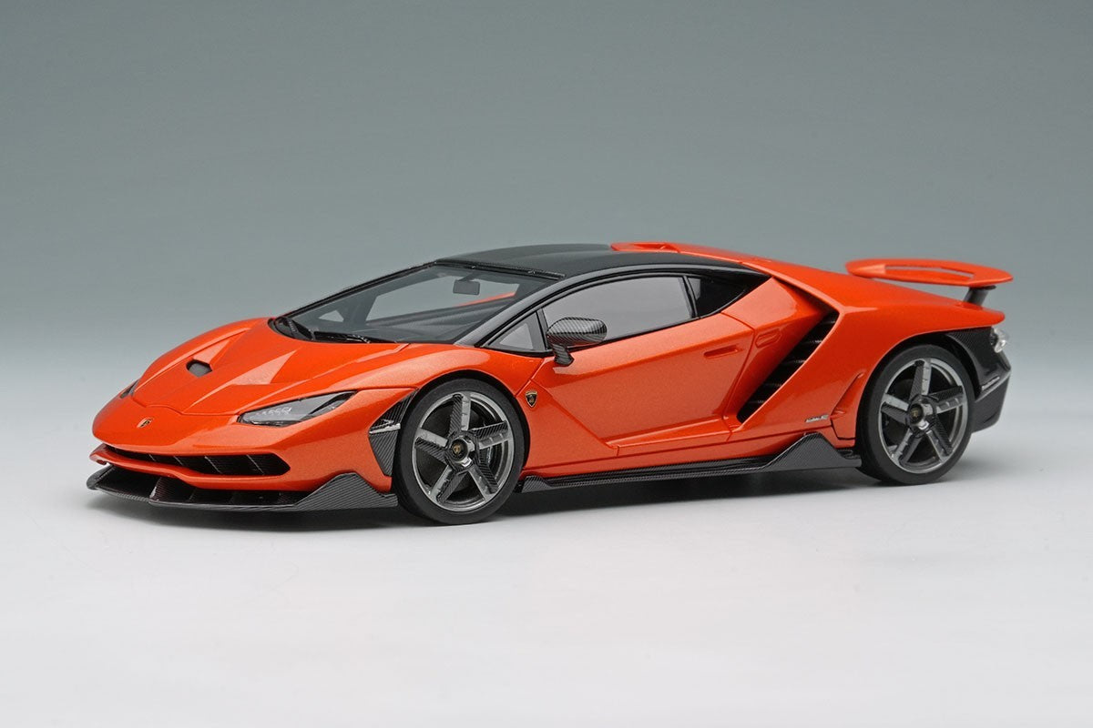 Make Up EIDOLON EM780J 1/18 Lamborghini Centenario 2016 Wing Up Arancio Argos
