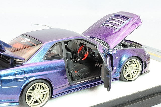 PGM PGM-430102-1 1/43 Nismo Nissan Skyline GT-R R34 Z-tune Purple Diecast