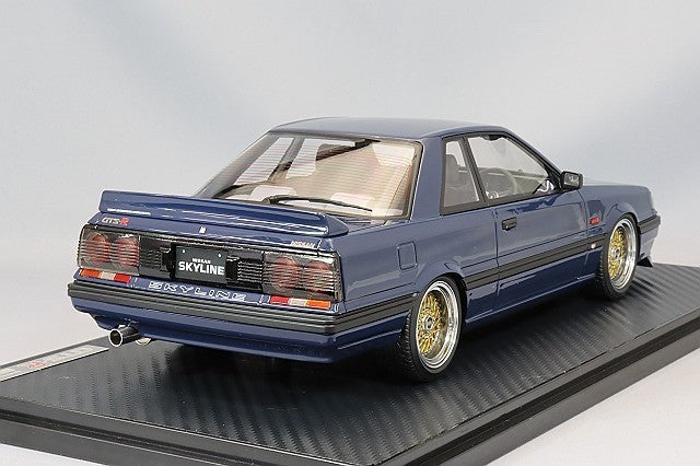 Ignition Model IG3508 1/18 Nissan Skyline GTS-R R31 BBS Blue Black Resin