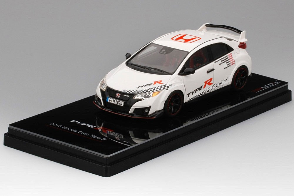 TSM Model TSM430243 1/43 Honda Civic Type R FK2 2016 FWD Record 5 Tracks White