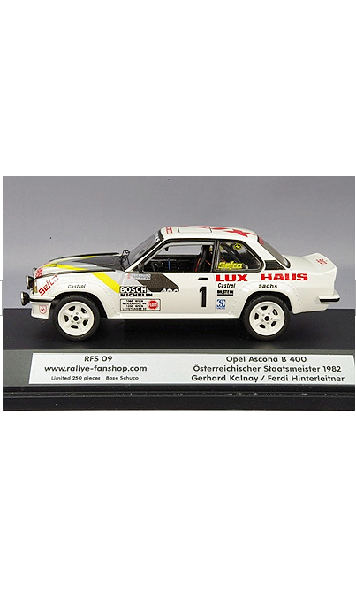 KSchuco RFS09 1/43 Opel Ascona 400 Austrian Champion 1982 #1 Multi Color