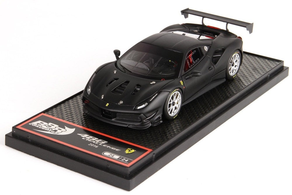 BBR BBRC197D 1/43 Ferrari 488 Challenge Nero Opaco Matt Black Resin Ltd 24pcs