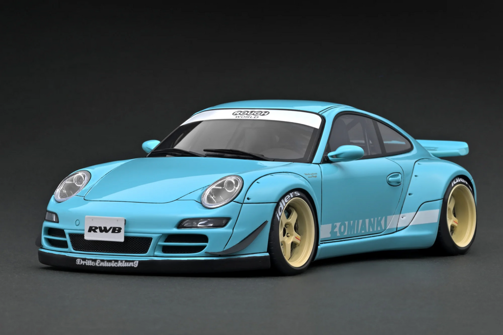 Ignition Model IG3257 1/18 RWB Porsche 911 997 Rauh-Welt Light Green Resin