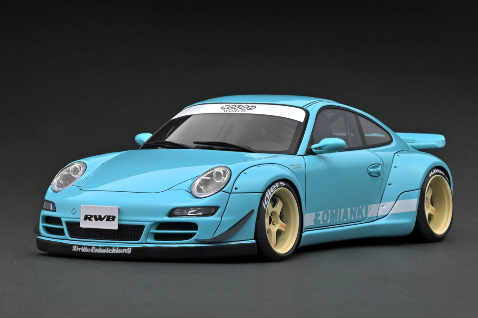 Ignition Model IG3257 1/18 RWB Porsche 911 997 Rauh-Welt Light Green Resin