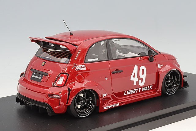 TOP SPEED TS0613 1/18 Abarth 595 LB-WORKS x Abas Works Red