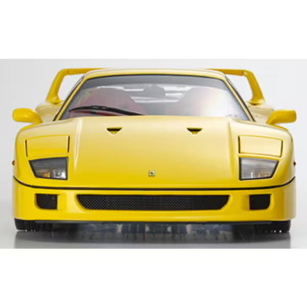 Kyosho KS08416Y 1/18 Ferrari F40 Yellow Die-cast Model Car – High Quality