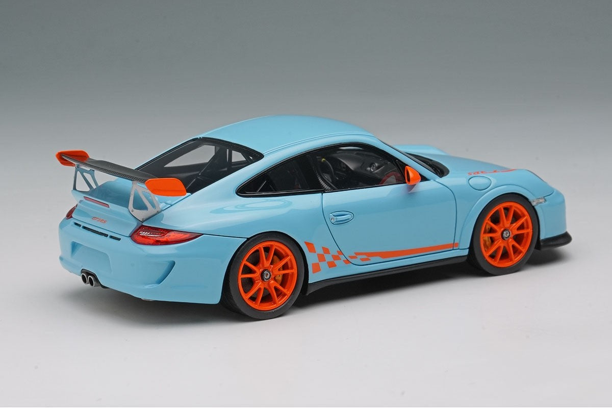 EIDOLON EM603C 1/43 Porsche 911 997.2 GT3 RS 2010 Gulf Blue Orange Stripe Resin
