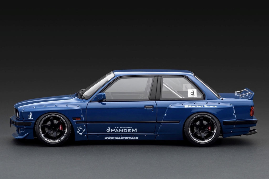 Ignition Model IG3712 1/18 BMW Pandem 30 Blue TE37 Wheels Black