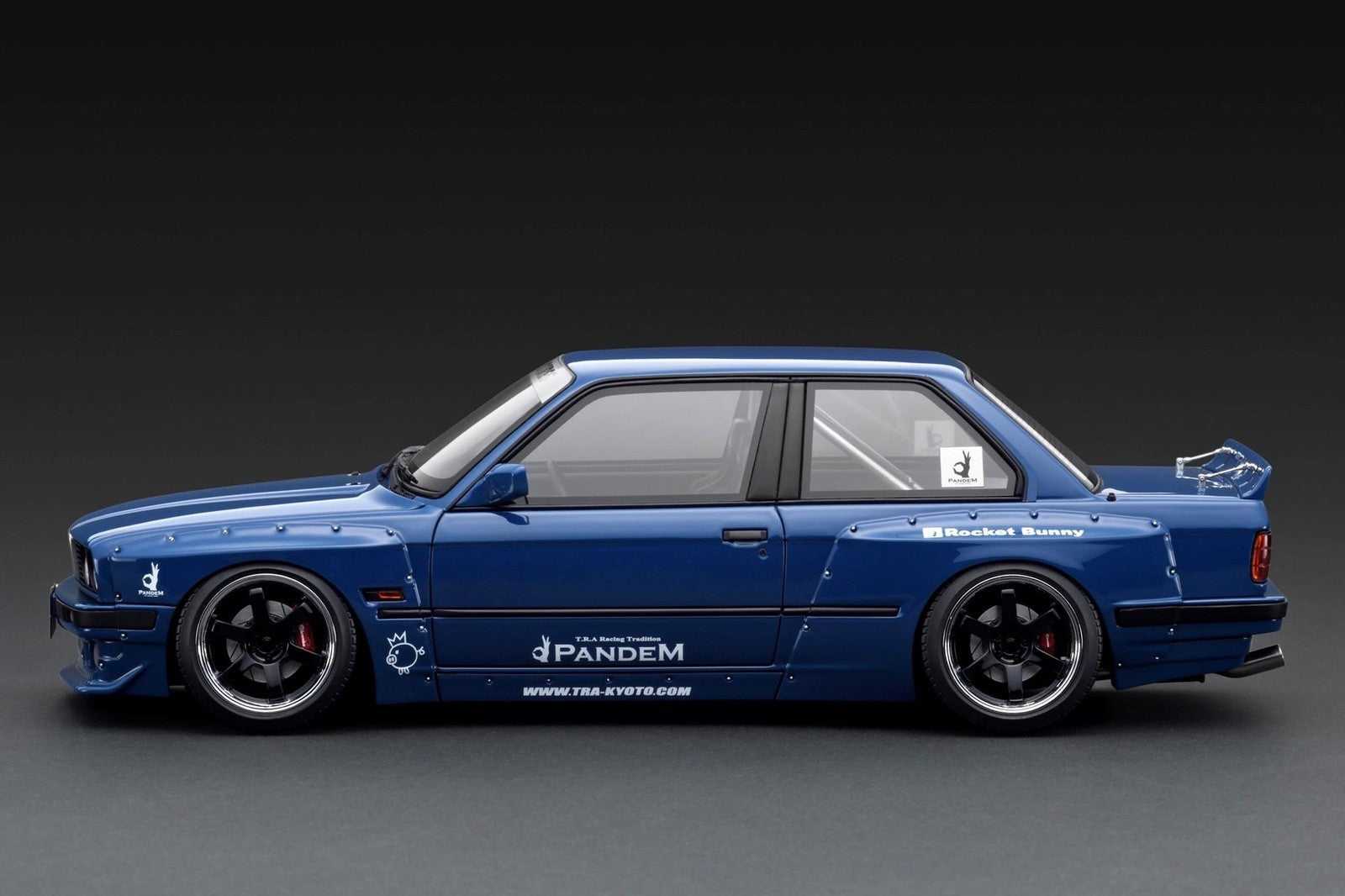 Ignition Model IG3712 1/18 BMW Pandem 30 Blue TE37 Wheels Black