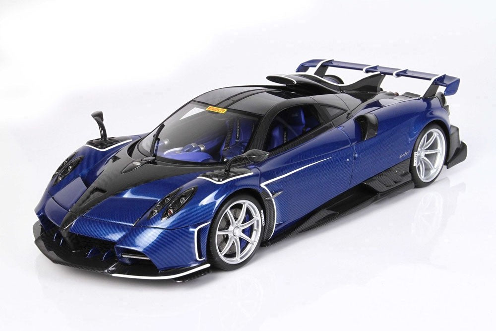 BBR P18192AV 1/18 Pagani Huayra Imola 2020 Carbon Blue Resin Limited 200pcs w/Di