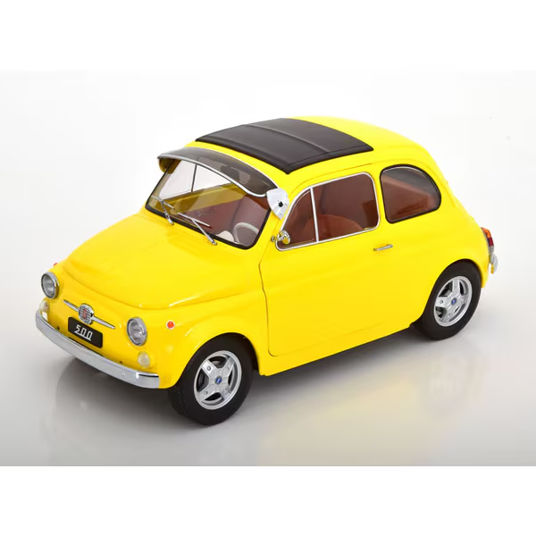 KK Scale KKDC120064 1/12 Fiat 500 F Custom 1968 Yellow [Die-cast Mini Car]