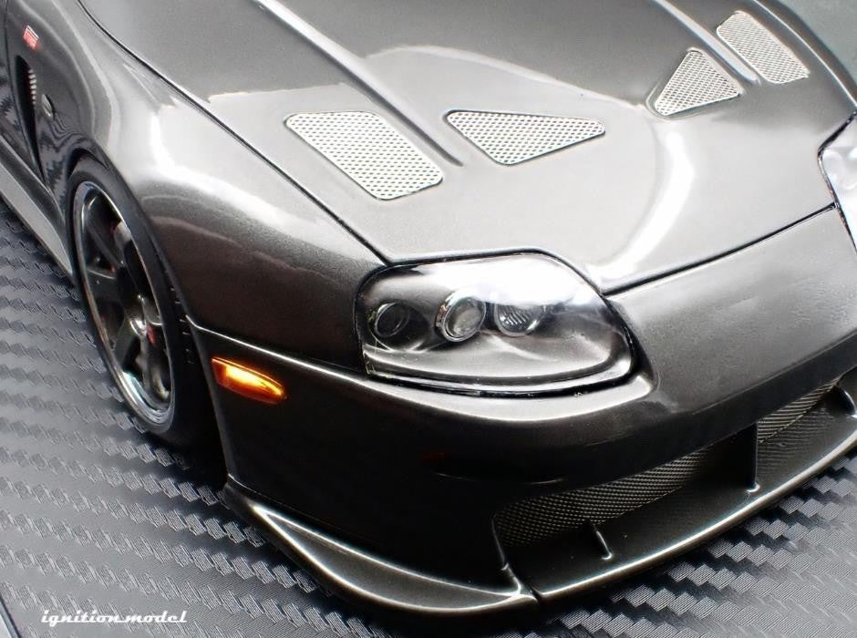 Ignition Model 1/18 Toyota Supra A80 TRD 3000GT Gun Metallic Resin Model IG3601