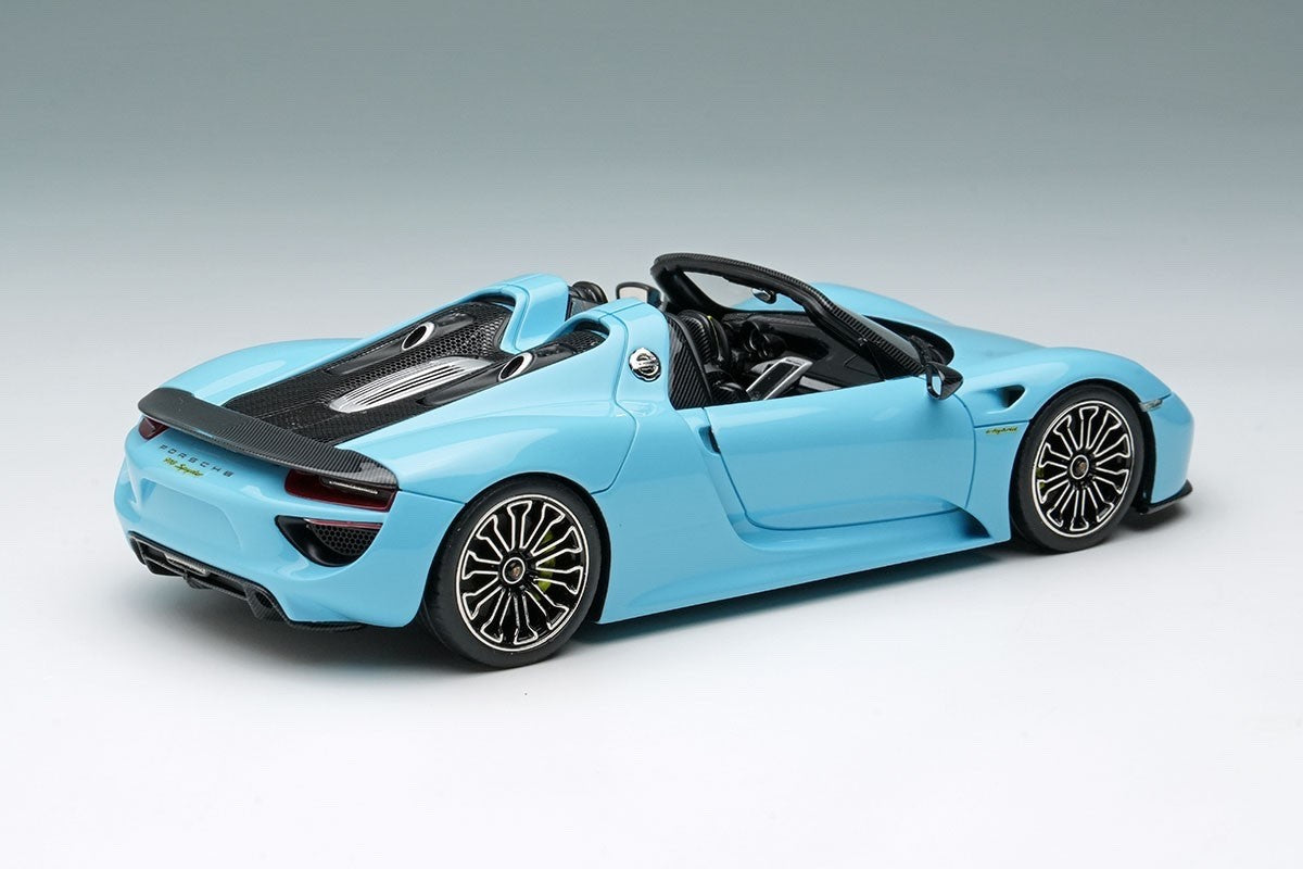 EIDOLON EM568F 1/43 Porsche 918 Spyder Gulf Blue Carbon Detail Resin