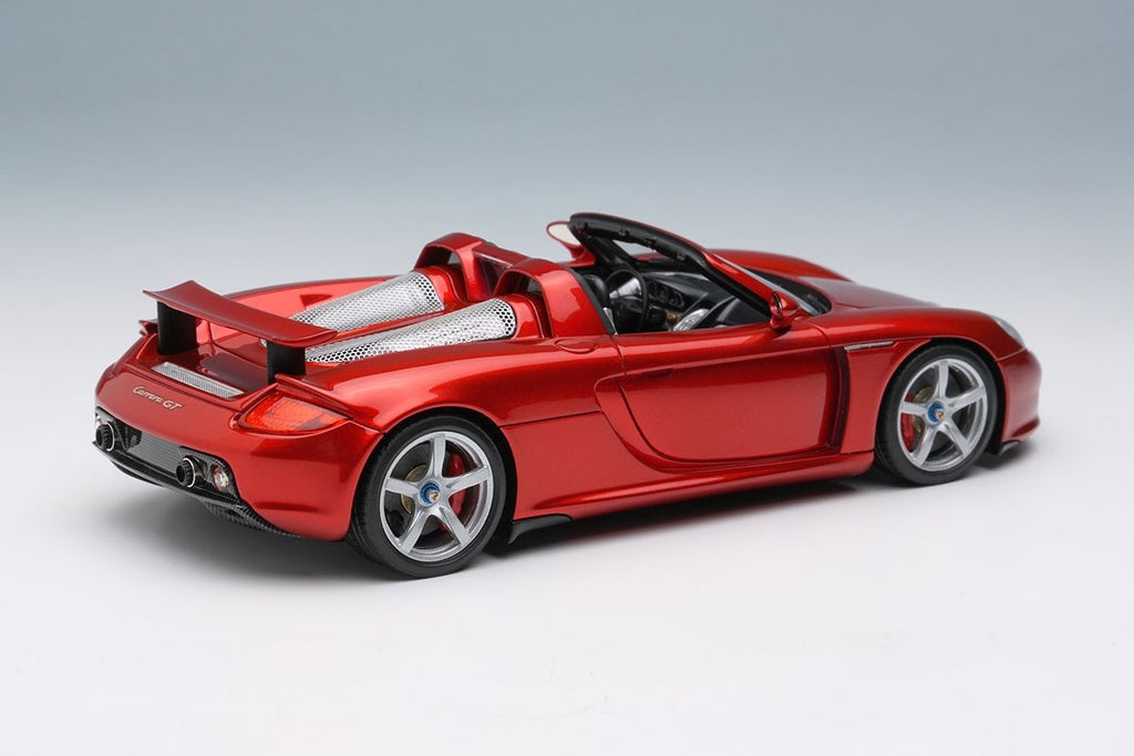 EIDOLON EM567D 1/43 Porsche Carrera GT 2004 Candy Red Rear Wing Up Resin Model